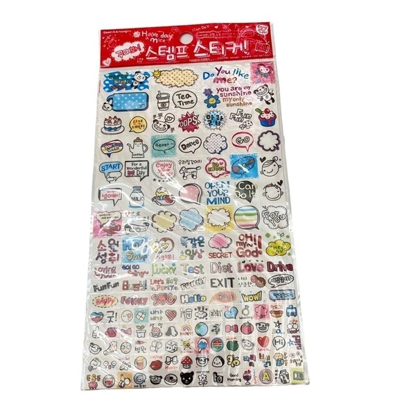 Set of 3 Korean Novelty Stickers - Picture 2 of 14